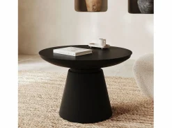 Rendez-Vous Déco Mesa de centro redonda de metal D60 cm - Gomez Negro