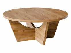 Mesa de centro redonda TORI Ø90 cm Roble Craft