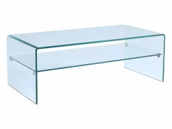 Outlet Mesa de centro STILEOS - Doble nivel - Cristal templado Mesa De Centro