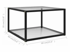 Sale Mesa de centro vidrio templado 60x60x35 cm Mesa De Centro