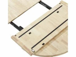 ADEC Mesa de comedor BergE redonda extensible nordish/negro Ø100x76 cm