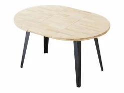 ADEC Mesa de comedor BergE redonda extensible nordish/negro Ø100x76 cm