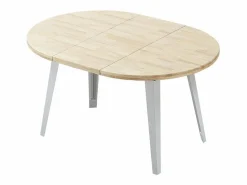 ADEC Mesa de comedor BergE redonda extensible nordish/ Ø100x76 cm