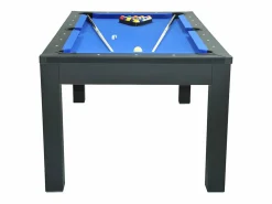Clearance Vente-unique Mesa de comedor convertible en mesa de billar y ping pong - Negro - 180 cm de ancho - SOUSA Negro / Azul