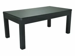 Clearance Vente-unique Mesa de comedor convertible en mesa de billar y ping pong - Negro - 180 cm de ancho - SOUSA Negro / Azul