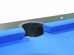 Clearance Vente-unique Mesa de comedor convertible en mesa de billar y ping pong - Negro - 180 cm de ancho - SOUSA Negro / Azul
