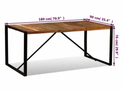 Best vidaxl Mesa de comedor de madera maciza reciclada 180 cm Multicolor