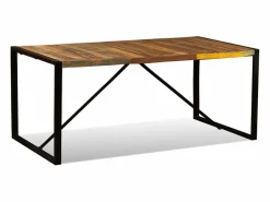 Best vidaxl Mesa de comedor de madera maciza reciclada 180 cm Multicolor