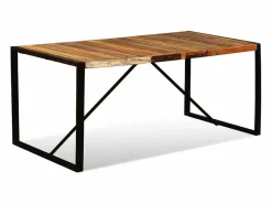 Best vidaxl Mesa de comedor de madera maciza reciclada 180 cm Multicolor