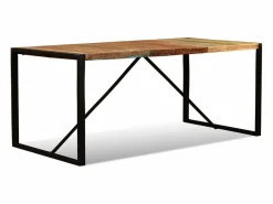 Best vidaxl Mesa de comedor de madera maciza reciclada 180 cm Multicolor