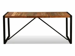 Best vidaxl Mesa de comedor de madera maciza reciclada 180 cm Multicolor