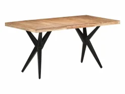 Online Mesa de comedor de madera maciza de acacia 160x80x76 cm Mesa De Comedor