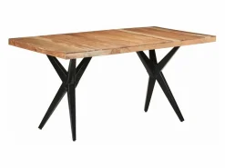 Online Mesa de comedor de madera maciza de acacia 160x80x76 cm Mesa De Comedor
