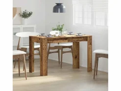 Clicnbuy Mesa de comedor de madera contrachapada madera vieja
