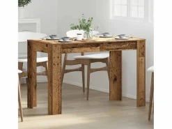 Clicnbuy Mesa de comedor de madera contrachapada madera vieja