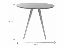 Best Miliboo Mesa de comedor diseño redondo fresno D90 ARTIK Color natural claro
