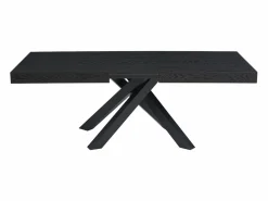 Vente-unique Mesa de comedor extensible 6 a 10 cubiertos de MDF y metal - - CATONAV Negro