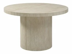 Vente-unique Mesa de comedor extensible 4 a 12 personas de MDF - Efecto travertino - SIDRINA