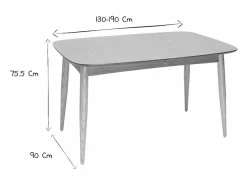 Online Mesa de comedor extensible fresno L130-190 NORDECO Mesa Extensible