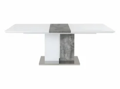 New Mesa de comedor extensible 6 a 8 comensales de MDF blanco EREN Mesa Extensible|Mesa De Comedor