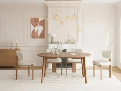 Hot Mesa de comedor extensible para 4 a 8 personas chapado de roble - Natural - MARIZEL Mesa Extensible|Mesa De Comedor