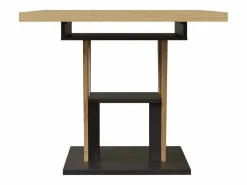 Online Merax Mesa de comedor extensible para 6 personas - 110/140 x 80 x 75 cm - para cocina y salón - MDF + metal - natural Color natural claro