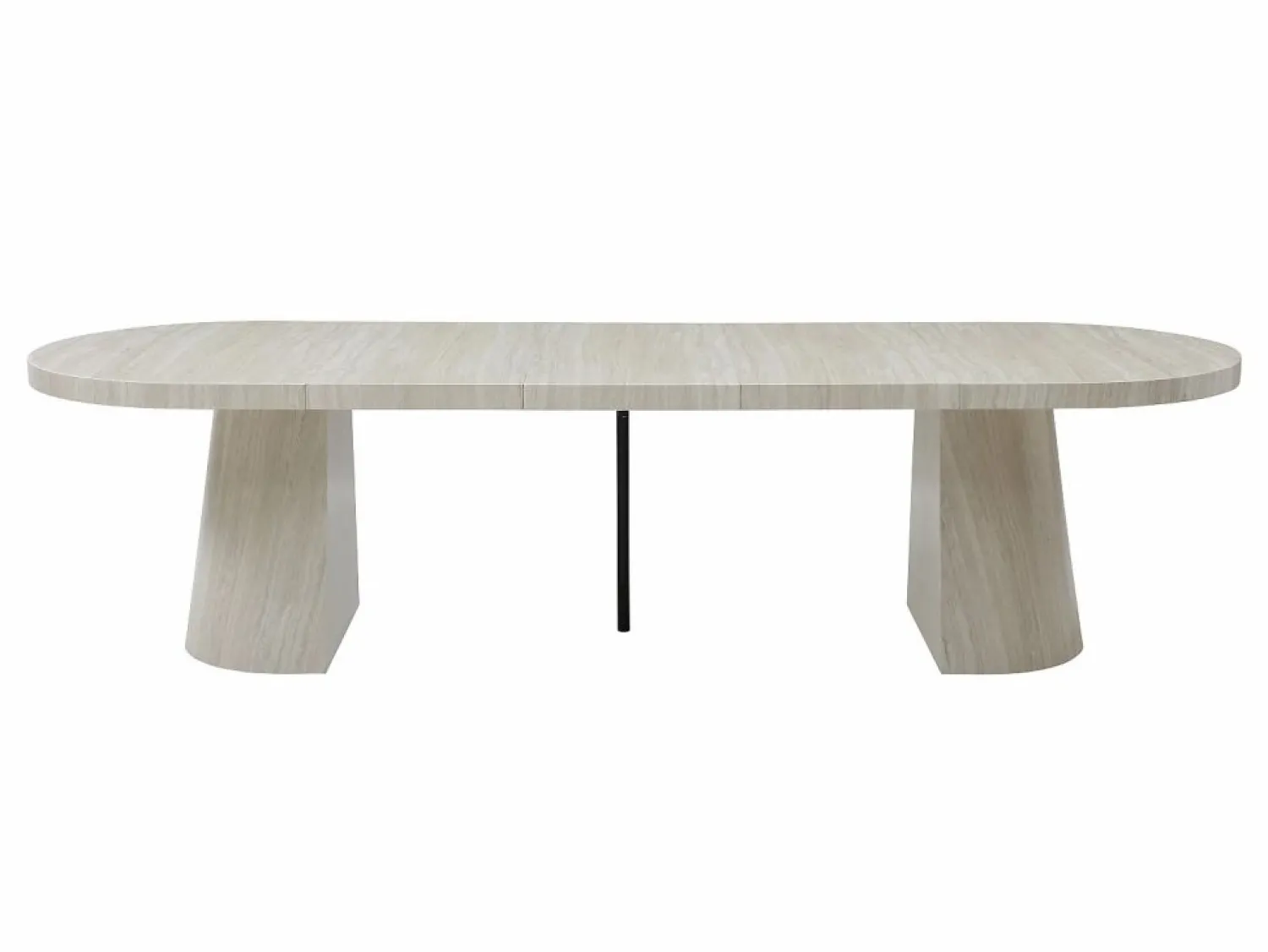Outlet Mesa de comedor extensible para 6 a +12 personas en MDF - Efecto travertino - CLOEVA Mesa Extensible