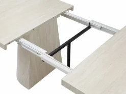 Outlet Mesa de comedor extensible para 6 a +12 personas en MDF - Efecto travertino - CLOEVA Mesa Extensible