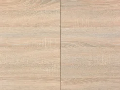 Clearance Vente-unique Mesa de comedor extensible de 6 a 10 cubiertos en MDF y metal - Natural y blanco - CATONAV Color natural claro