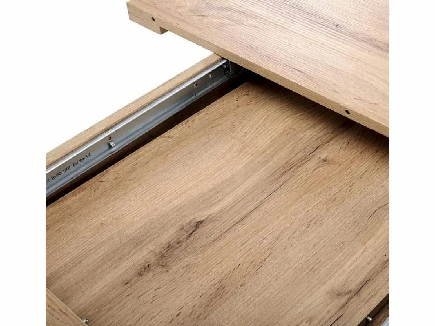 Discount MSO Mesa de comedor extensible roble wotan y negro 160-200cm Xenori Color natural claro