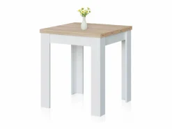 Discount Mesa de comedor extensible Giro Blanco Artik (Blanco Mate) - Roble Canadian Mesa Extensible