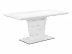 New Vente-unique Mesa de comedor extensible AMELLE para 6 a 8 cubiertos, lacada en Blanco