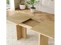 Hauss Spole Mesa de comedor extensible 140/180x80 cm para 6 a 8 personas - Natural claro