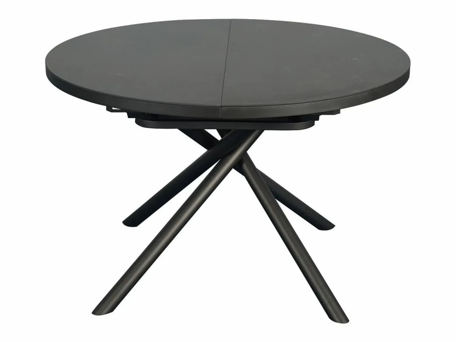 Mesa de comedor extensible para 4 a 6 personas en cerámica, MDF y metal - Efecto mármol marrón y gris - FEROLA Mesa Extensible|Mesa De Comedor
