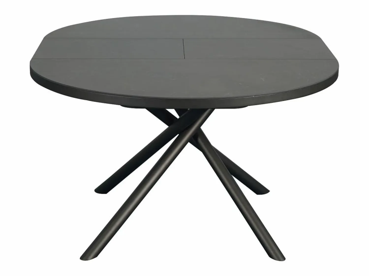 Mesa de comedor extensible para 4 a 6 personas en cerámica, MDF y metal - Efecto mármol marrón y gris - FEROLA Mesa Extensible|Mesa De Comedor