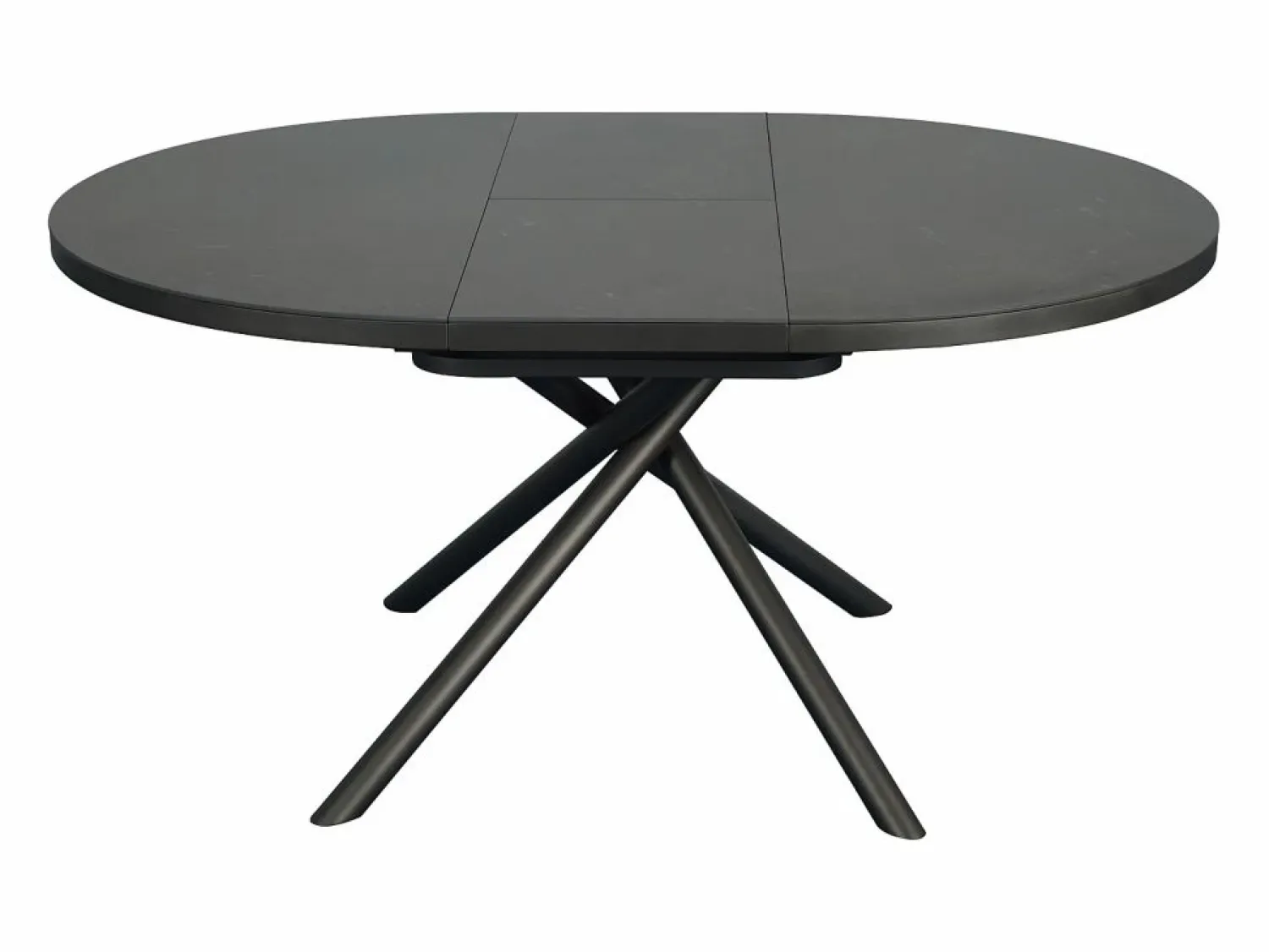 Mesa de comedor extensible para 4 a 6 personas en cerámica, MDF y metal - Efecto mármol marrón y gris - FEROLA Mesa Extensible|Mesa De Comedor
