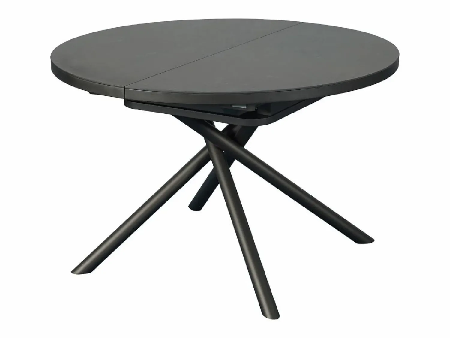Mesa de comedor extensible para 4 a 6 personas en cerámica, MDF y metal - Efecto mármol marrón y gris - FEROLA Mesa Extensible|Mesa De Comedor