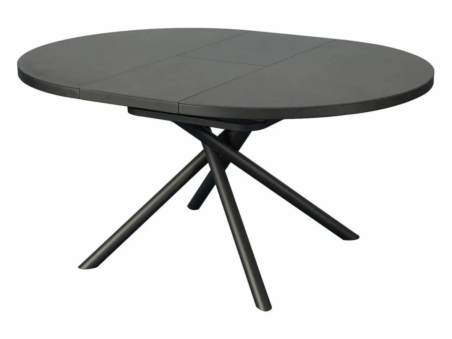 Mesa de comedor extensible para 4 a 6 personas en cerámica, MDF y metal - Efecto mármol marrón y gris - FEROLA Mesa Extensible|Mesa De Comedor