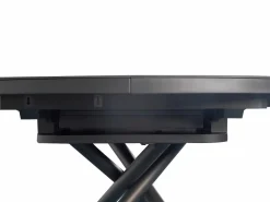 Mesa de comedor extensible para 4 a 6 personas en cerámica, MDF y metal - Efecto mármol marrón y gris - FEROLA Mesa Extensible|Mesa De Comedor