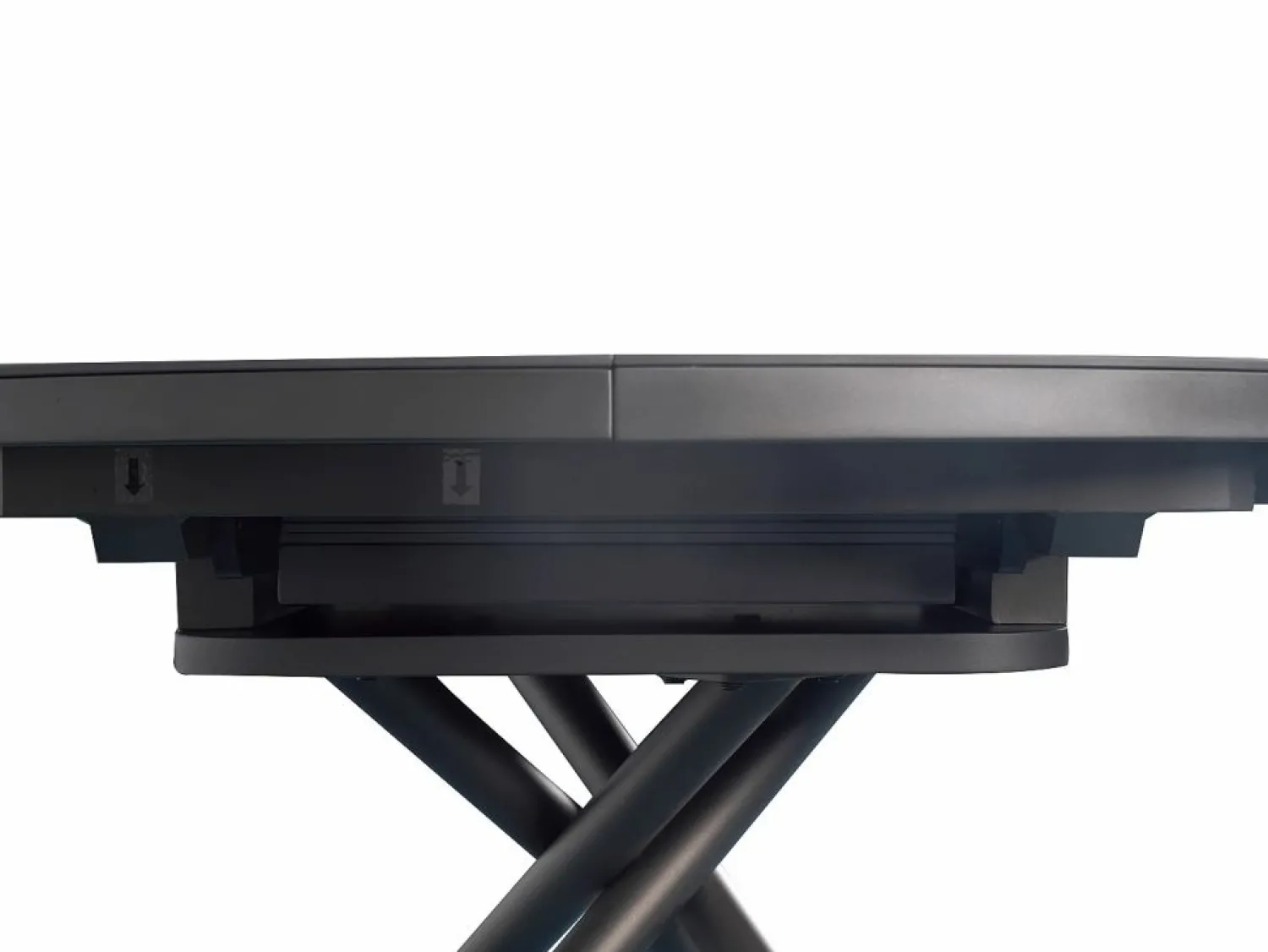 Mesa de comedor extensible para 4 a 6 personas en cerámica, MDF y metal - Efecto mármol marrón y gris - FEROLA Mesa Extensible|Mesa De Comedor