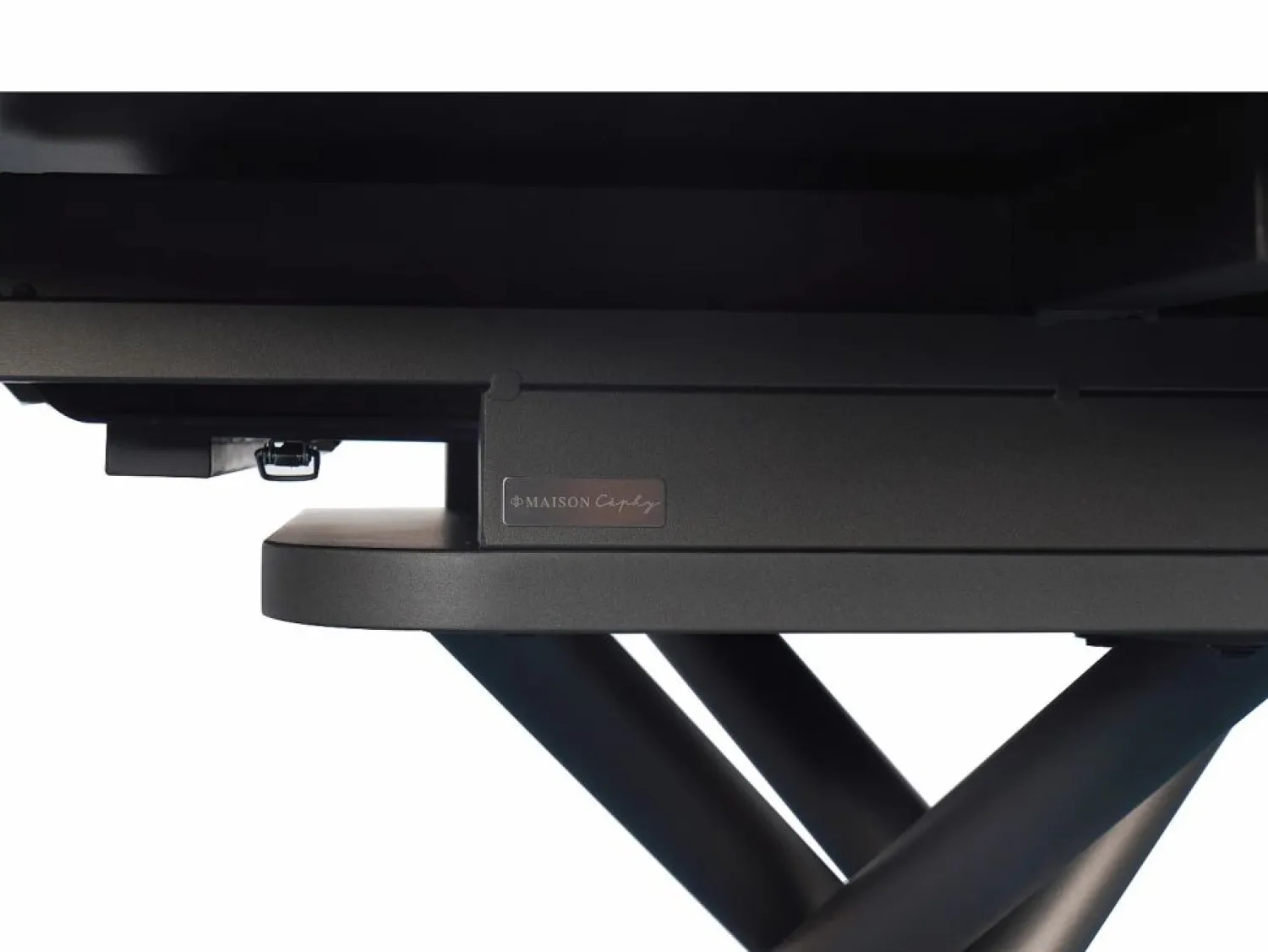 Mesa de comedor extensible para 4 a 6 personas en cerámica, MDF y metal - Efecto mármol marrón y gris - FEROLA Mesa Extensible|Mesa De Comedor
