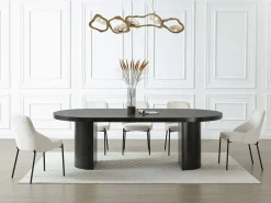 Vente-unique Mesa de comedor extensible 4 a 12 personas de MDF - - SIDRINA