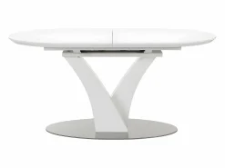 New Vente-unique Mesa de comedor extensible - 6 a 8 comensales - MDF y metal - lacado - TALARA Blanco