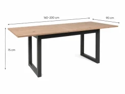 Outlet Concept-Usine Mesa de comedor extensible de madera 10 plazas KOTOR Marru00f3n
