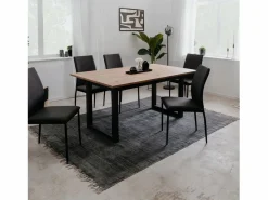 Outlet Concept-Usine Mesa de comedor extensible de madera 10 plazas KOTOR Marru00f3n