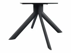 Clearance Mesa de comedor extensible para 4 a 6 personas de cerámica, MDF y metal - Efecto mármol y antracita - ZALYRA Mesa Extensible|Mesa De Comedor