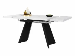 ModernLuxe Mesa de comedor extensible 99-159 x 74 cm - 6 a 8 personas - en MDF - + Negro