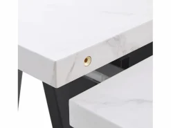 ModernLuxe Mesa de comedor extensible 99-159 x 74 cm - 6 a 8 personas - en MDF - + Negro