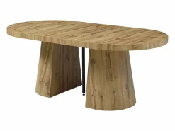Discount Vente-unique Mesa de comedor extensible para 6 a 12 personas en MDF - Natural Claro - CLOEVA Color natural claro