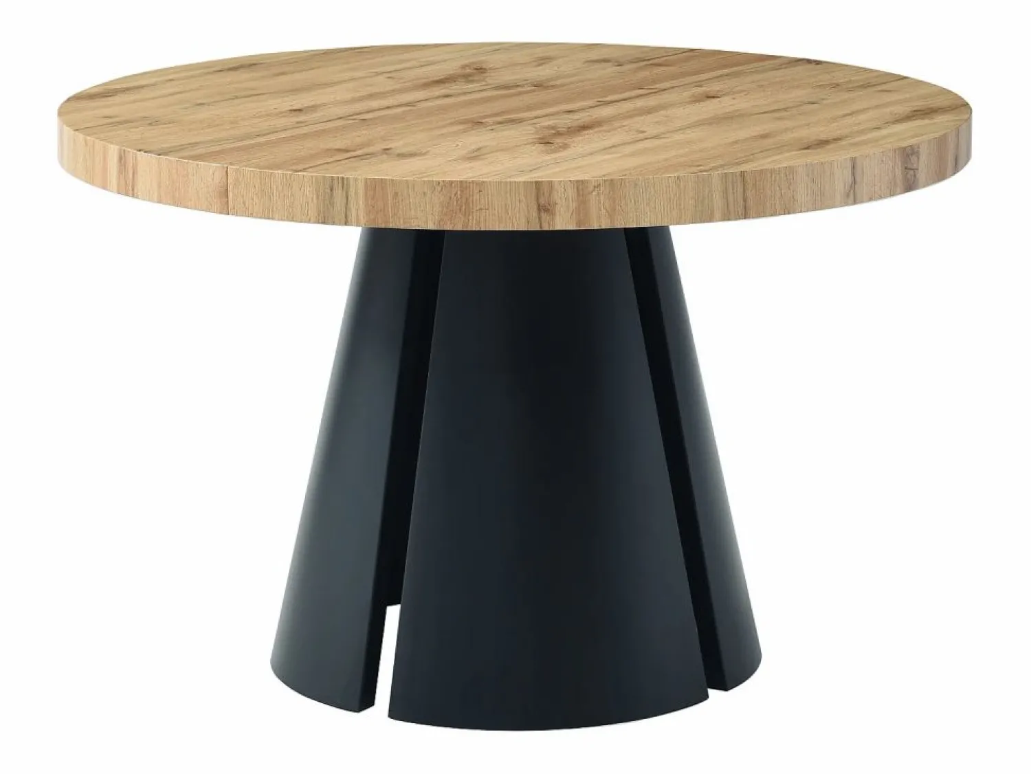 Outlet Vente-unique Mesa de comedor extensible 4 a 12 personas de MDF y metal negro - Natural claro - JARELIA Color natural claro